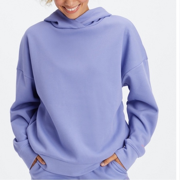Fabletics Eco Go-To Pocket Hoodie in Bellflower Purple Woman’s Size Small - Picture 15 of 15